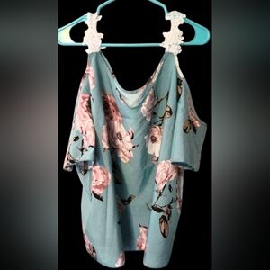 Floral Cold Shoulder Top